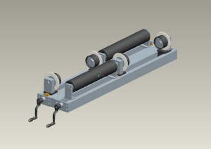 Strip guide device with discs Strip guide device with discs